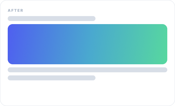 After: clear visual hierarchy